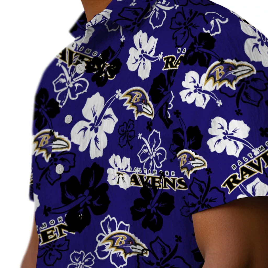 Baltimore Ravens Hibiscus Bloom Hawaiian Shirt – Moonbestprint