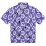 Baltimore Ravens Hawaiian Shirt - Hibiscus Cluster | Moonbestprint