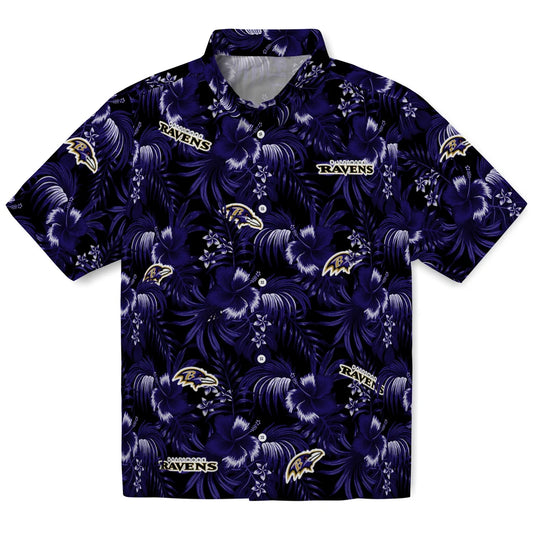 Baltimore Ravens Hawaiian Shirt - Hibiscus Exotic | Moonbestprint