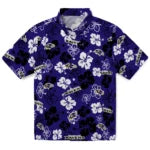 Baltimore Ravens Hawaiian Shirt - Hibiscus Flower Design | Moonbestprint