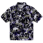 Baltimore Ravens Hawaiian Shirt - Hibiscus Overlay | Moonbestprint