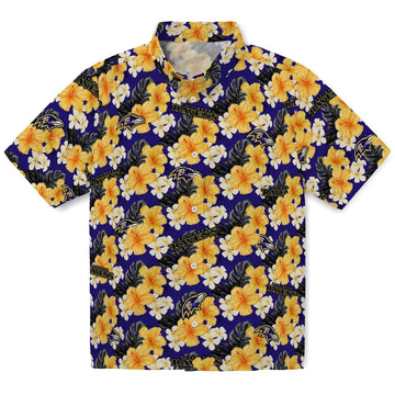 Baltimore Ravens Hawaiian Shirt - Hibiscus Tropics | Moonbestprint