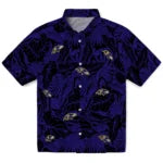 Baltimore Ravens Hawaiian Shirt - Monstera Layer | Moonbestprint