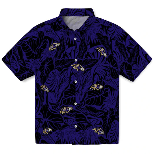 Baltimore Ravens Hawaiian Shirt - Monstera Layer | Moonbestprint