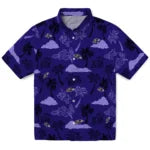 Baltimore Ravens Hawaiian Shirt - Palm And Clouds | Moonbestprint