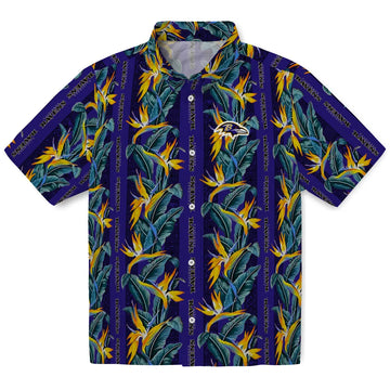 Baltimore Ravens Hawaiian Shirt - Paradise Vines | Moonbestprint