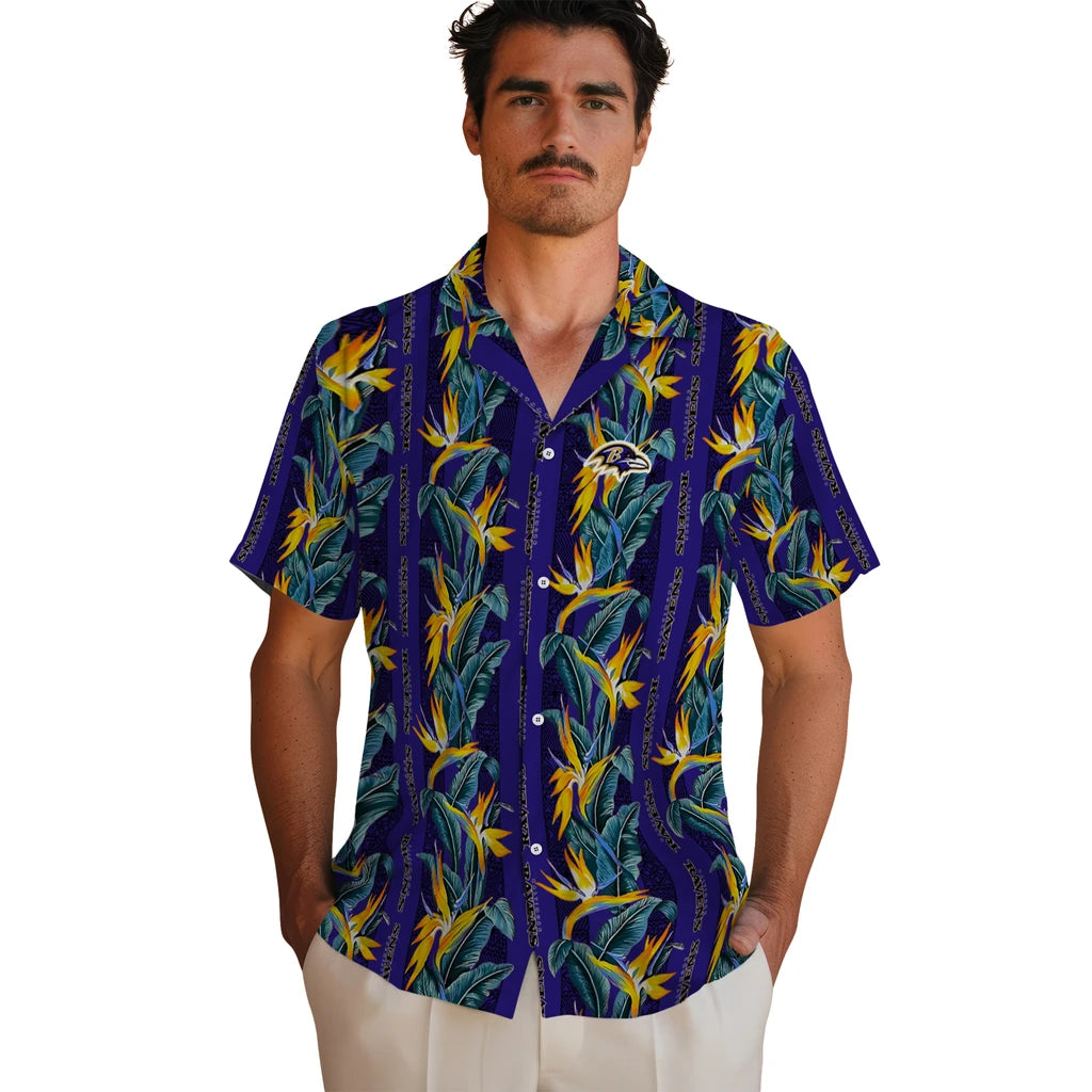 Baltimore Ravens Hawaiian Shirt - Paradise Vines | Moonbestprint