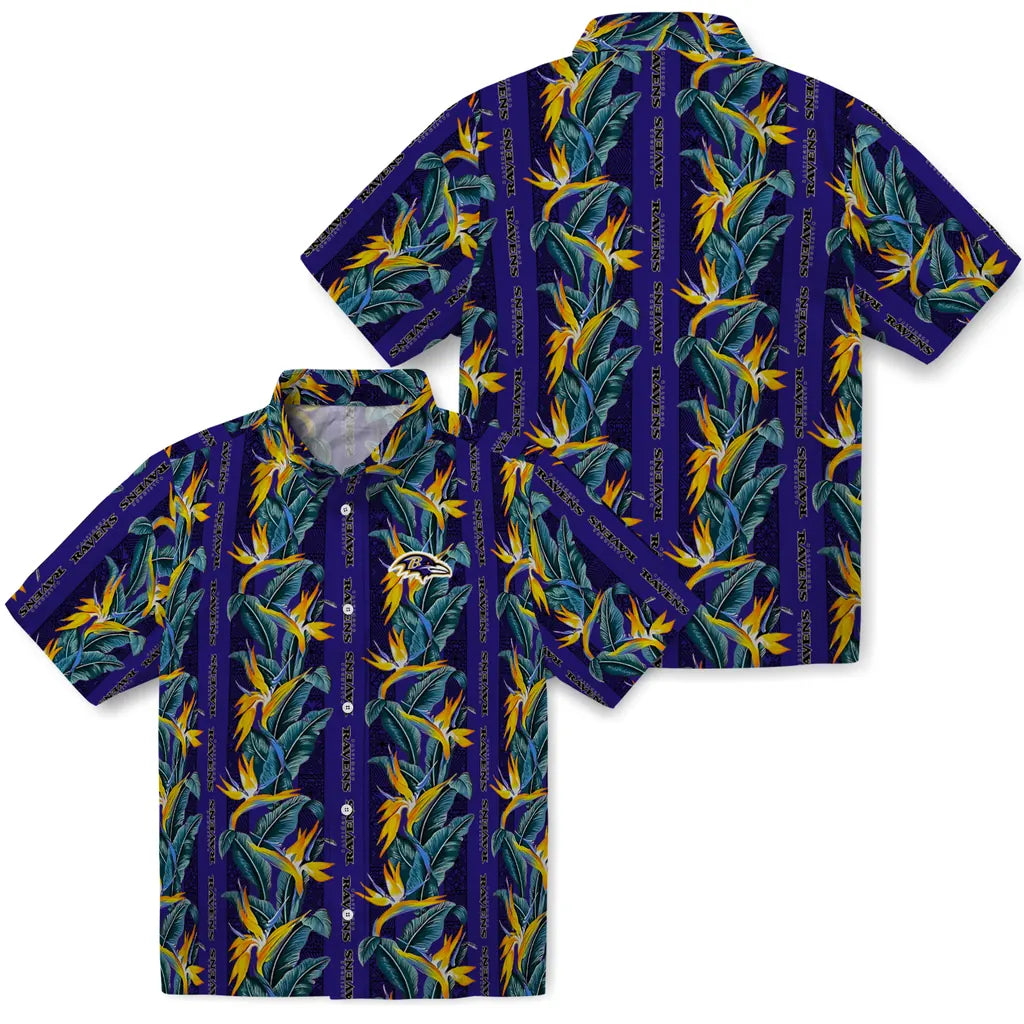 Baltimore Ravens Hawaiian Shirt - Paradise Vines | Moonbestprint