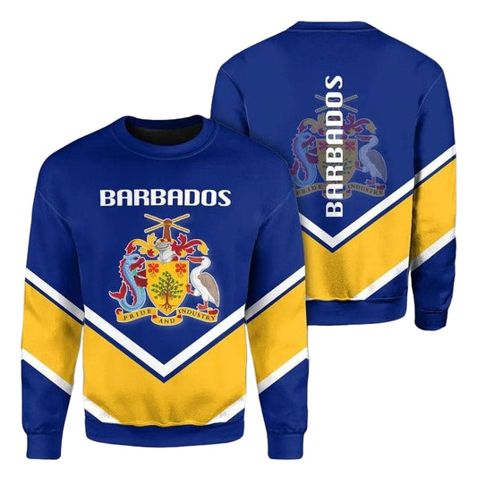 Barbados Coat Of Arms Sweater Lucian Style J5W ? Usalast