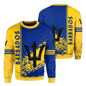 Barbados Coat Of Arms Sweater Quarter Style J7 ? Usalast