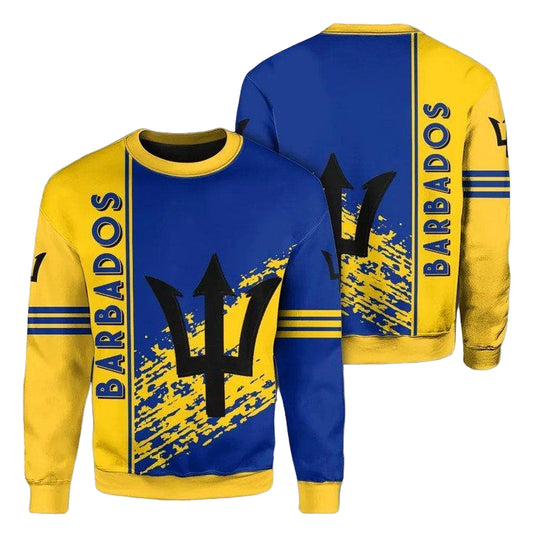 Barbados Coat Of Arms Sweater Quarter Style J7 ? Usalast