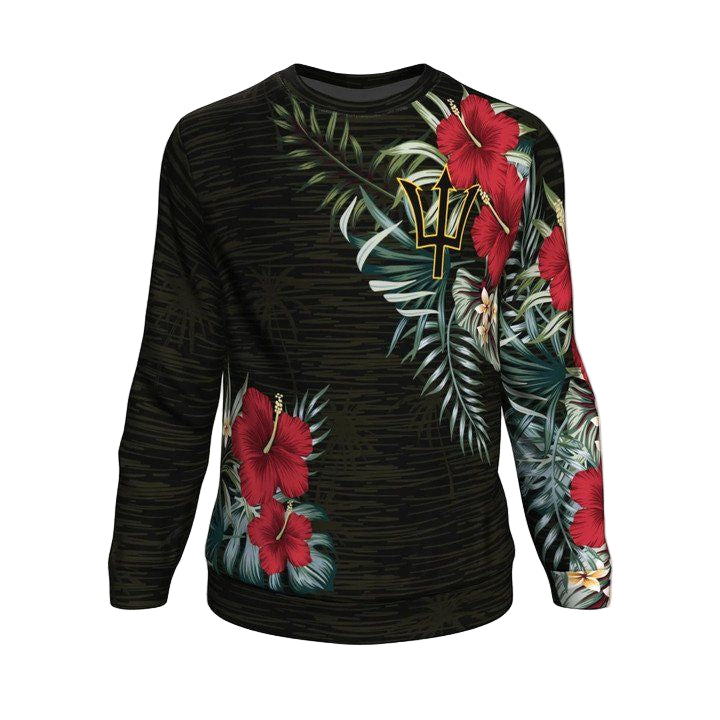 Barbados Hibiscus Sweater Sweater A7 ? Usalast