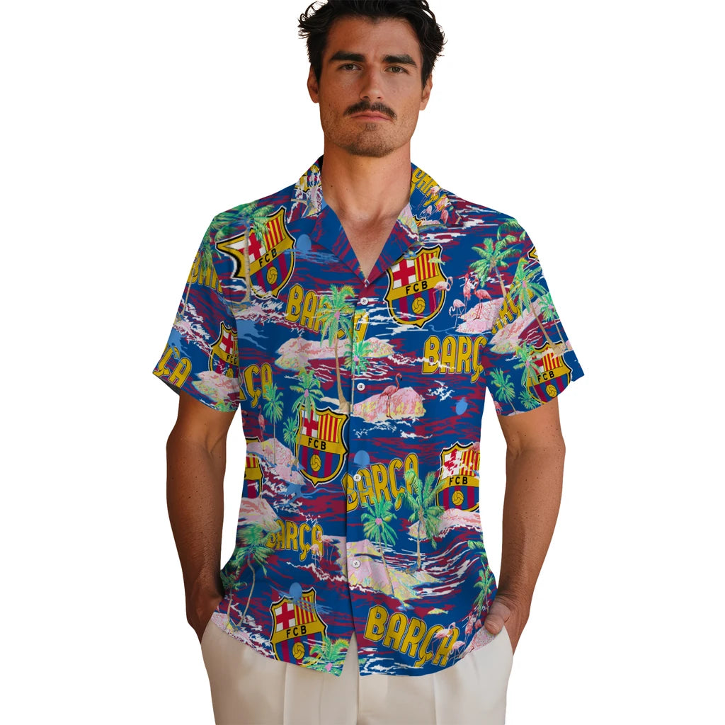 Barcelona Flamingo Retreat 2026 Hawaiian Shirt – Moonbestprint