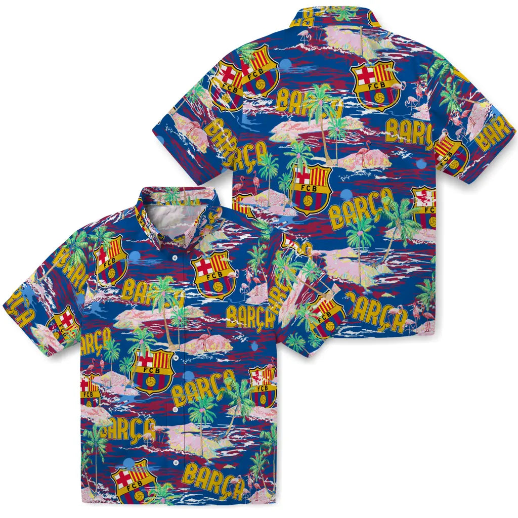 Barcelona Flamingo Retreat 2026 Hawaiian Shirt – Moonbestprint