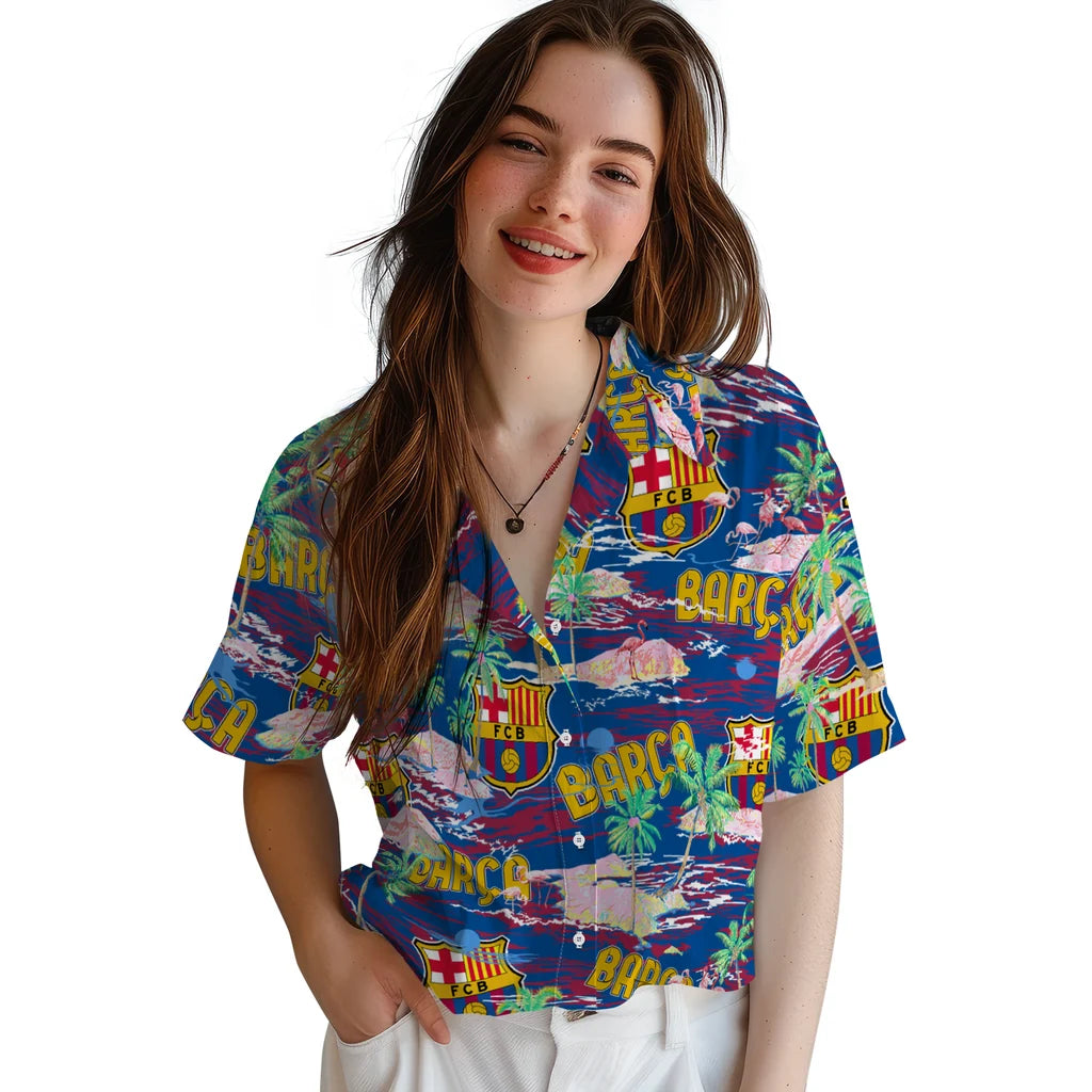 Barcelona Flamingo Retreat 2026 Hawaiian Shirt – Moonbestprint