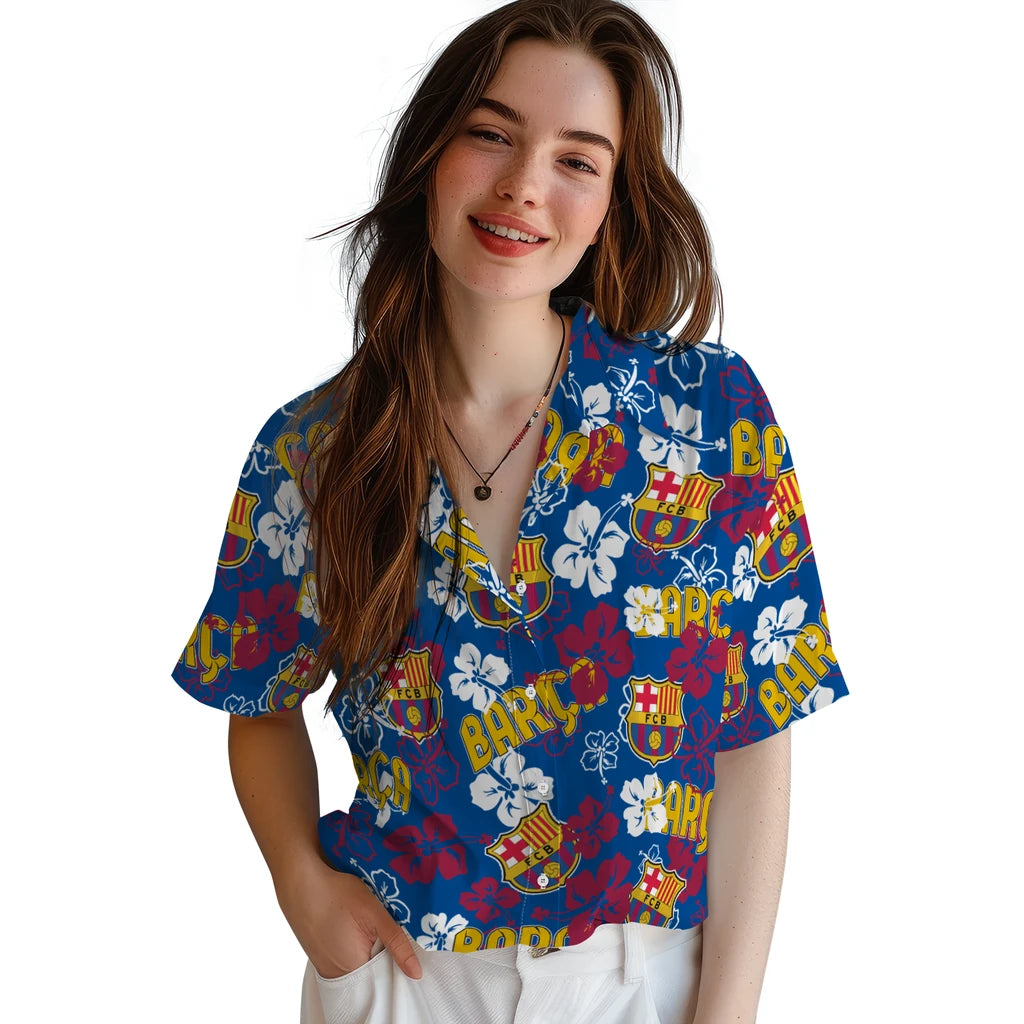 Barcelona Hibiscus Bloom Hawaiian Shirt – Moonbestprint