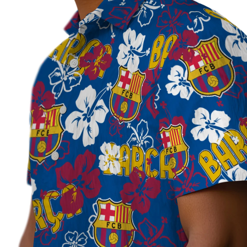 Barcelona Hibiscus Bloom Hawaiian Shirt – Moonbestprint