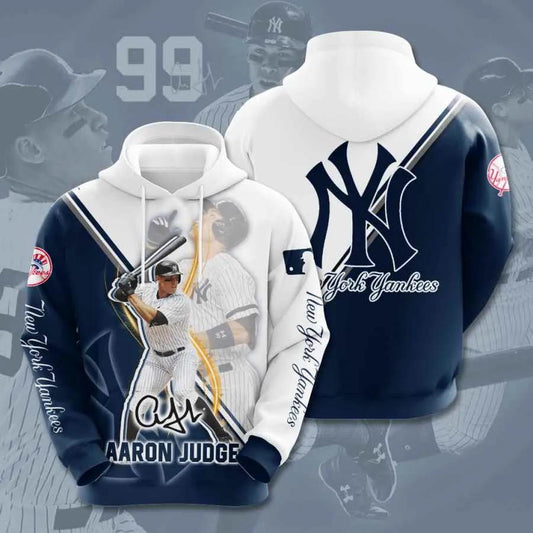 Baseball MLB New York Yankees Aaron Judge Pullover 3D MLB All Over Print Hoodie -Moonbestprint
