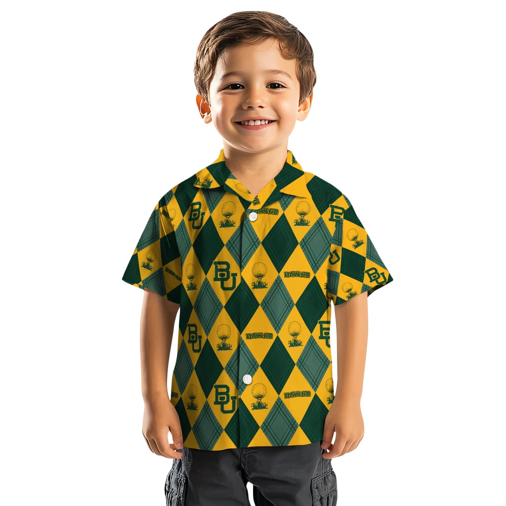 Baylor Bears Hawaiian Shirt - Golfing Plaid | Moonbestprint