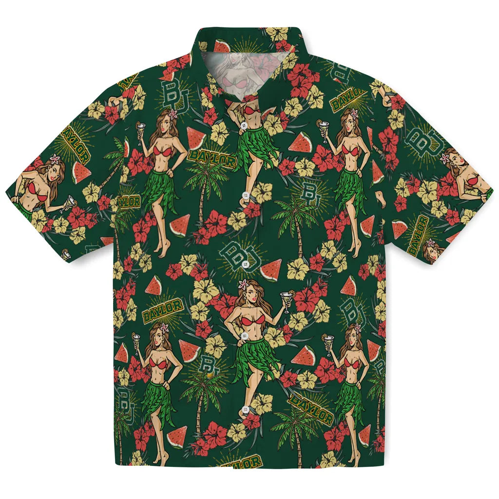 Baylor Bears Hawaiian Shirt - Hawaiian Girls Design | Moonbestprint