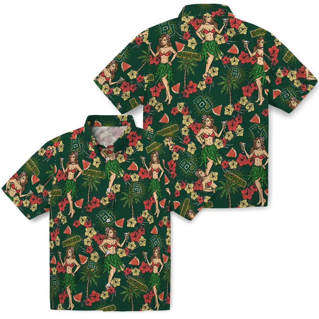 Baylor Bears Hawaiian Shirt - Hawaiian Girls Design | Moonbestprint