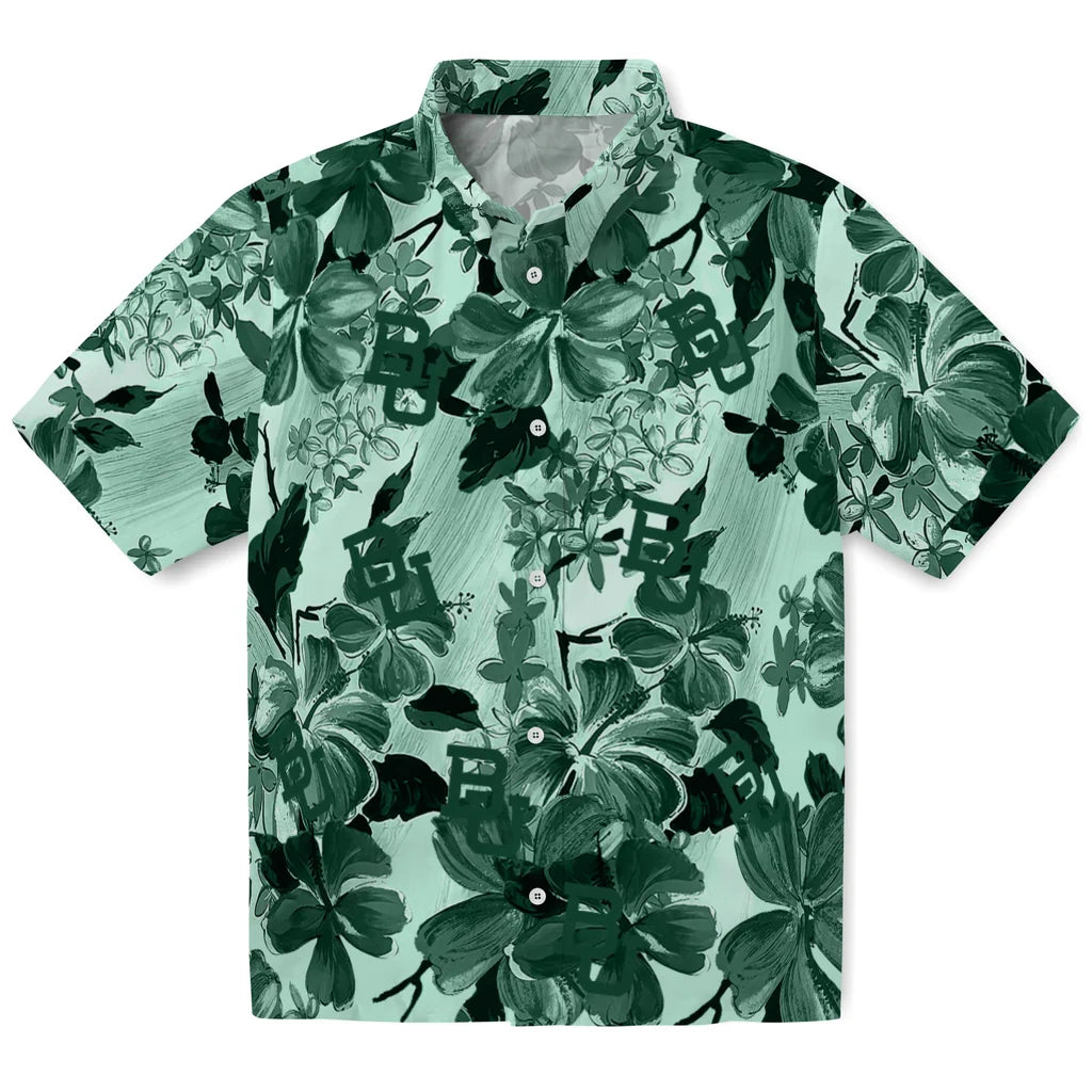 Baylor Bears Hawaiian Shirt - Hibiscus Arrangement | Moonbestprint