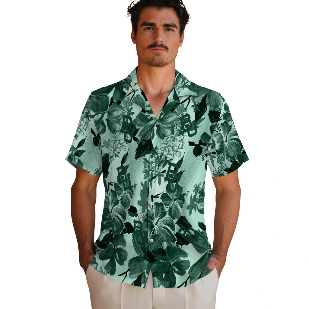 Baylor Bears Hawaiian Shirt - Hibiscus Arrangement | Moonbestprint