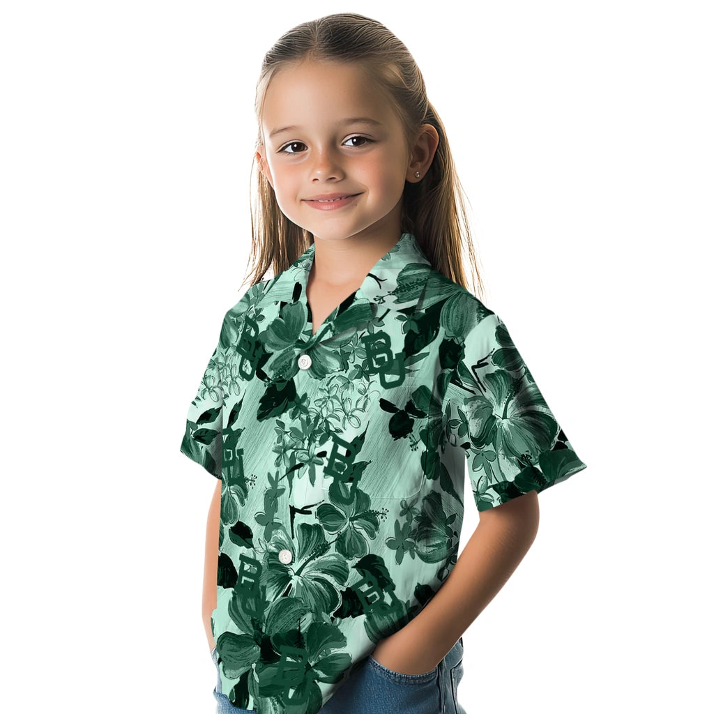 Baylor Bears Hawaiian Shirt - Hibiscus Arrangement | Moonbestprint