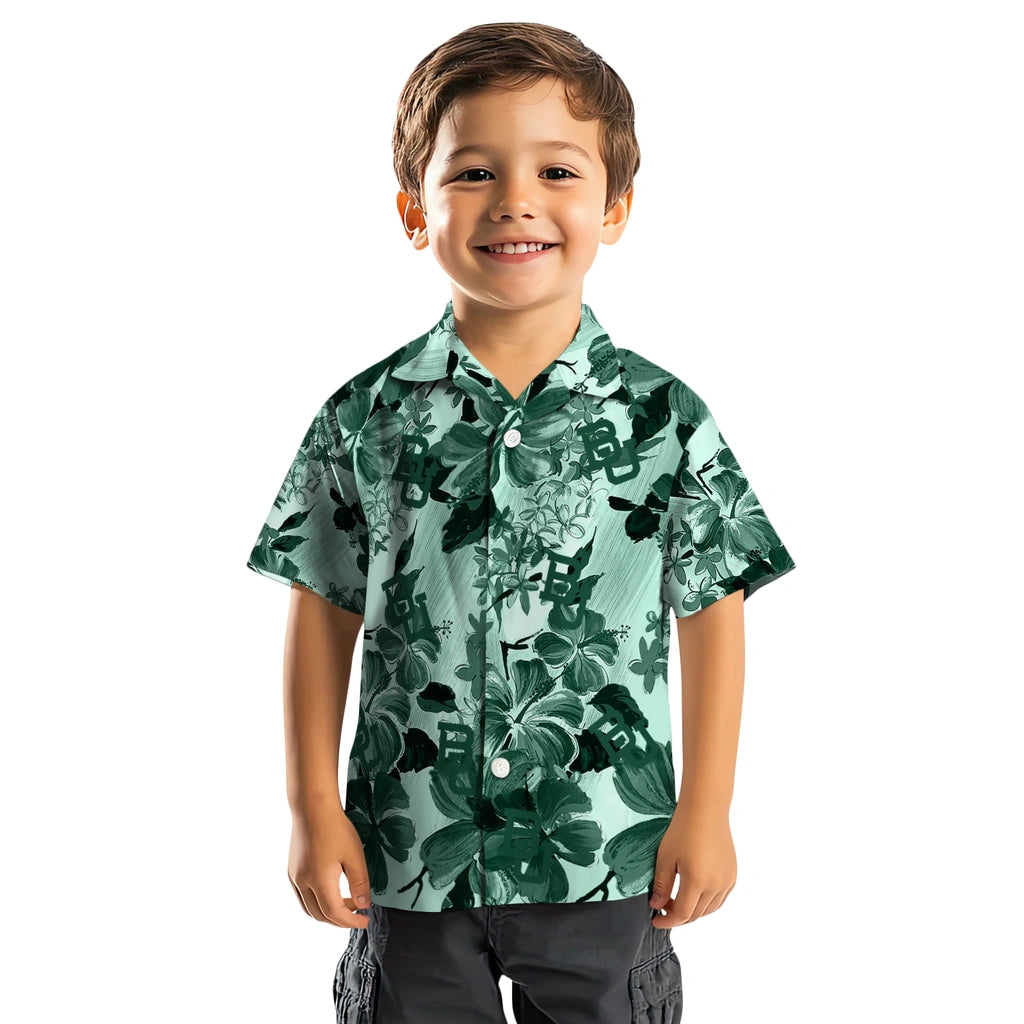 Baylor Bears Hawaiian Shirt - Hibiscus Arrangement | Moonbestprint