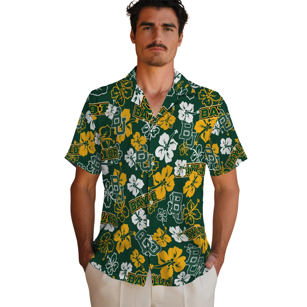 Baylor Bears Hibiscus Bloom Hawaiian Shirt – Moonbestprint