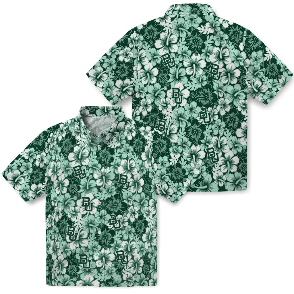 Baylor Bears Hawaiian Shirt - Hibiscus Blooms | Moonbestprint