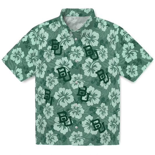 Baylor Bears Hawaiian Shirt - Hibiscus Cluster | Moonbestprint