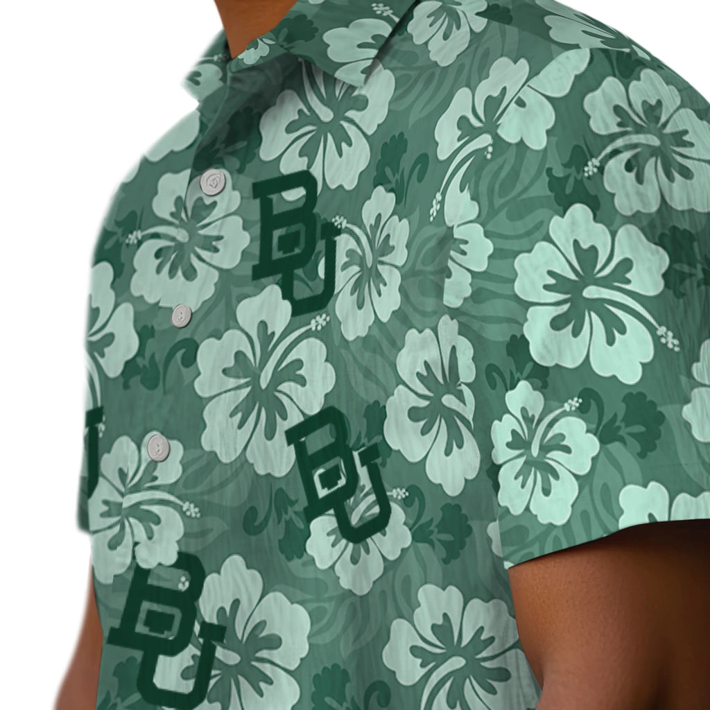 Baylor Bears Hawaiian Shirt - Hibiscus Cluster | Moonbestprint