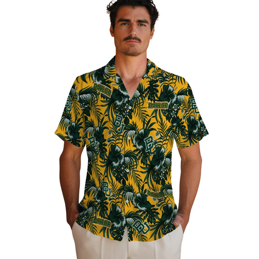 Baylor Bears Hawaiian Shirt - Hibiscus Exotic | Moonbestprint