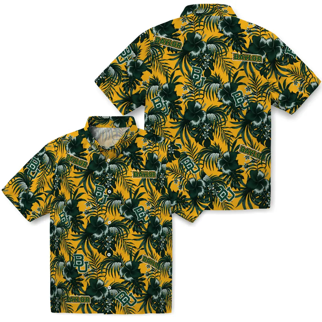 Baylor Bears Hawaiian Shirt - Hibiscus Exotic | Moonbestprint