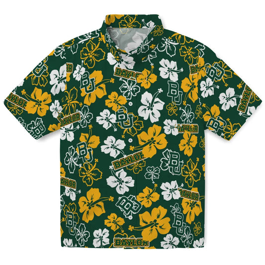 Baylor Bears Hawaiian Shirt - Hibiscus Flower Design | Moonbestprint