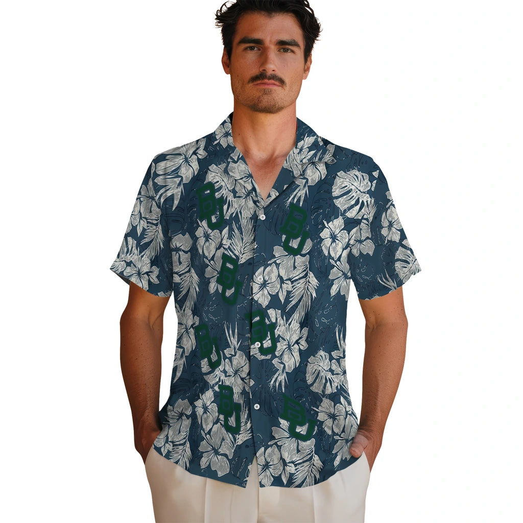 Baylor Bears Hawaiian Shirt - Hibiscus Flowers | Moonbestprint