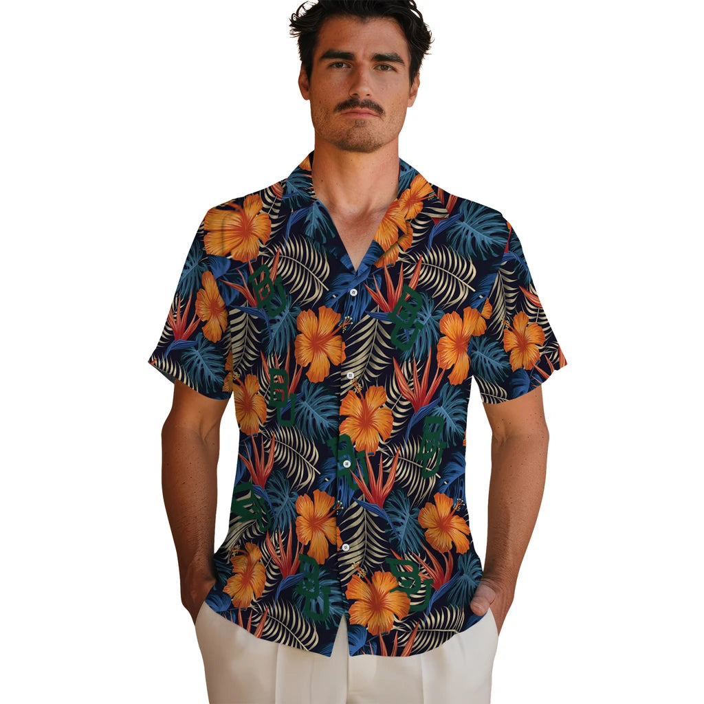 Baylor Bears Hawaiian Shirt - Hibiscus Foliage | Moonbestprint
