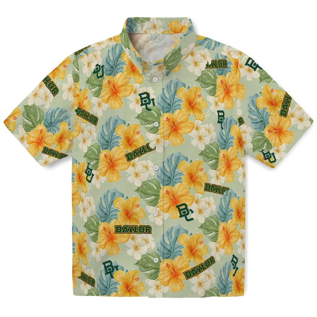 Baylor Bears Hawaiian Shirt - Hibiscus Mood | Moonbestprint