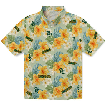 Baylor Bears Hawaiian Shirt - Hibiscus Mood | Moonbestprint