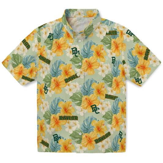Baylor Bears Hawaiian Shirt - Hibiscus Mood | Moonbestprint