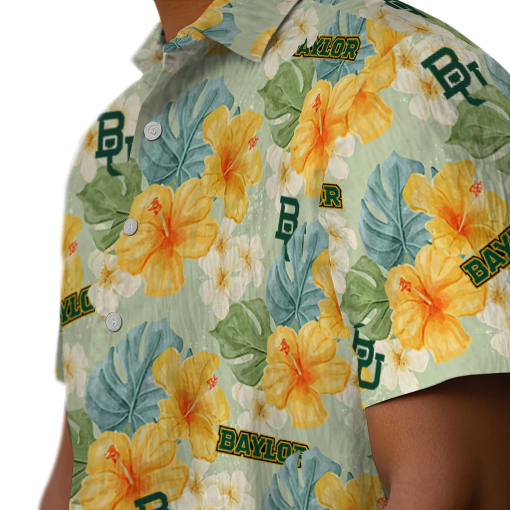 Baylor Bears Hawaiian Shirt - Hibiscus Mood | Moonbestprint