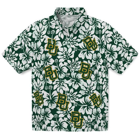 Baylor Bears Hawaiian Shirt - Hibiscus Motif | Moonbestprint