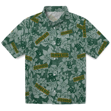 Baylor Bears Hawaiian Shirt - Hibiscus Oasis | Moonbestprint