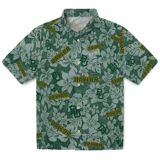 Baylor Bears Hawaiian Shirt - Hibiscus Oasis | Moonbestprint