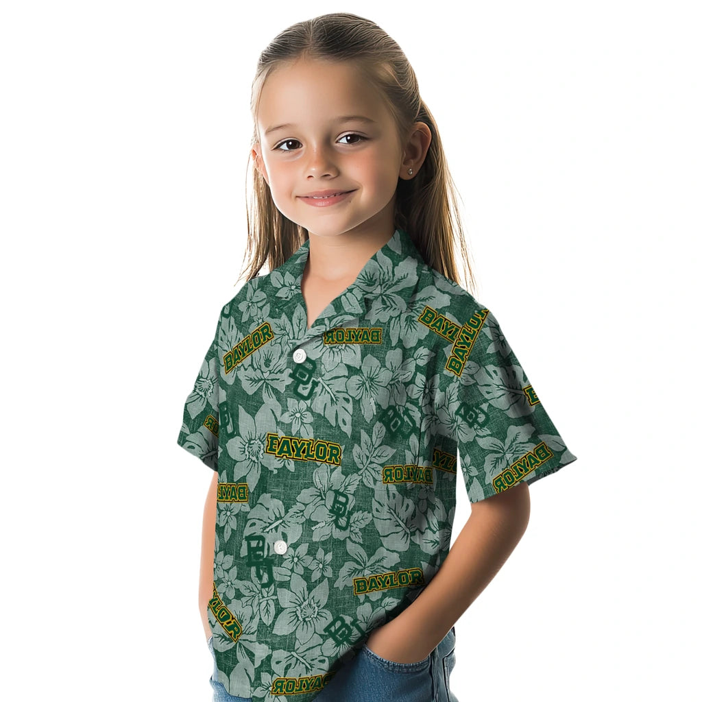 Baylor Bears Hawaiian Shirt - Hibiscus Oasis | Moonbestprint