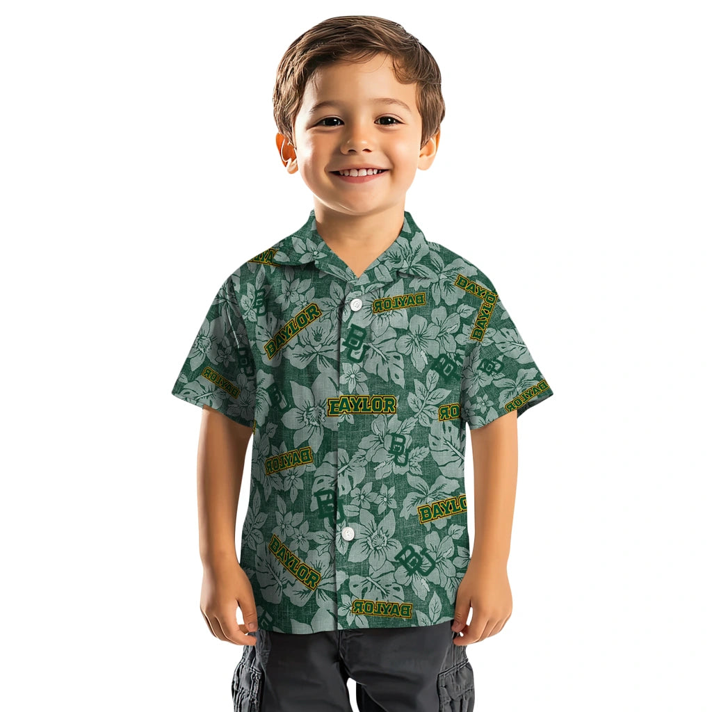 Baylor Bears Hawaiian Shirt - Hibiscus Oasis | Moonbestprint