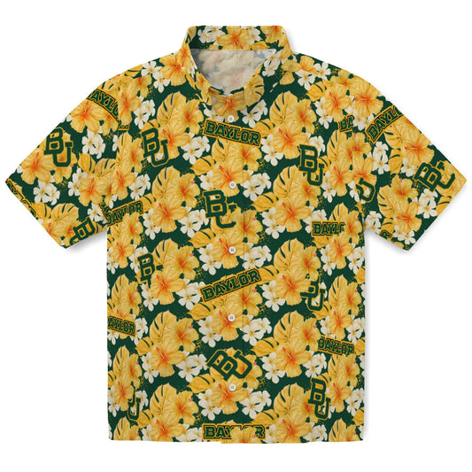 Baylor Bears Hawaiian Shirt - Hibiscus Tropics | Moonbestprint