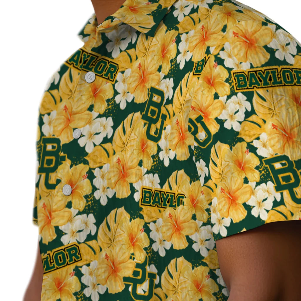 Baylor Bears Hawaiian Shirt - Hibiscus Tropics | Moonbestprint