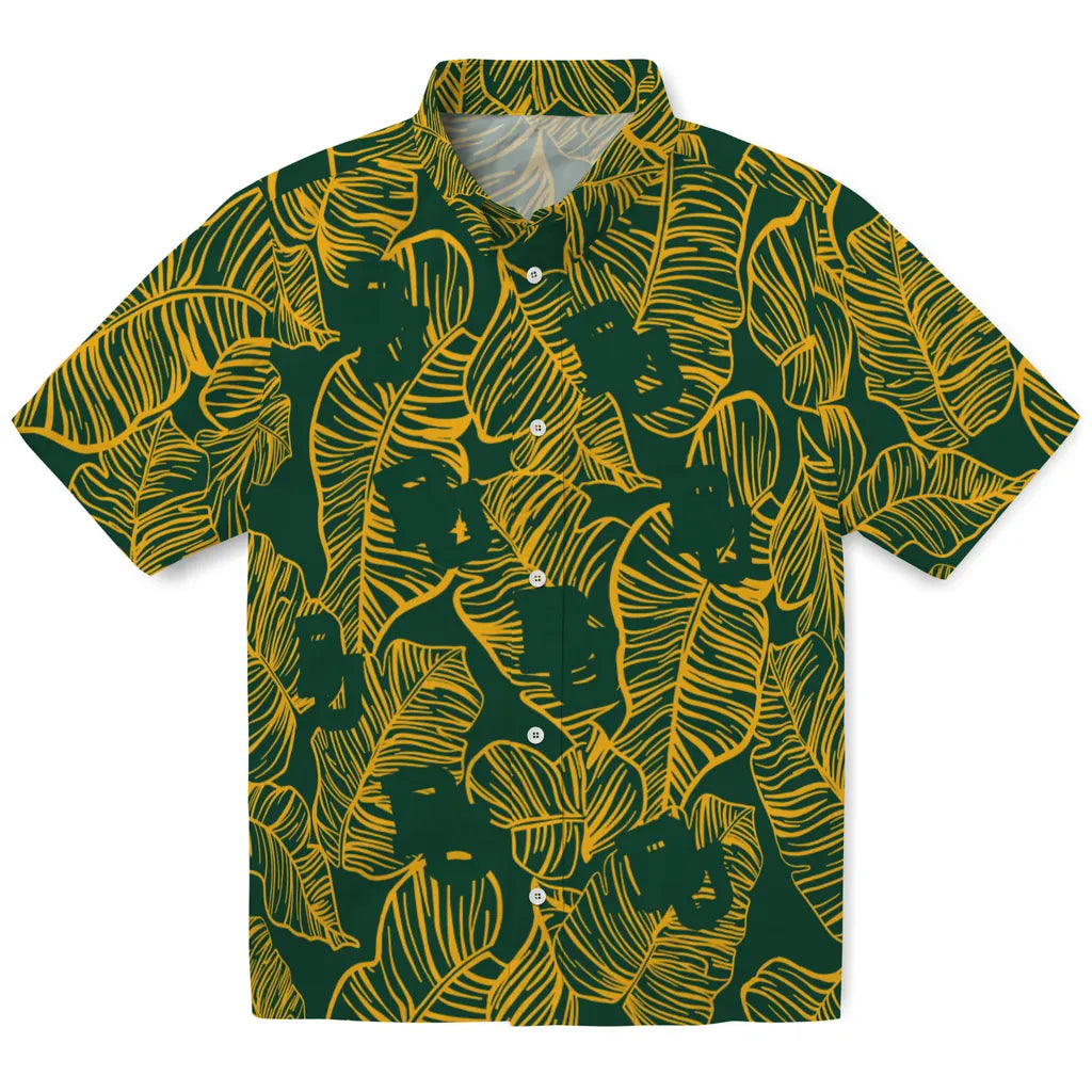 Baylor Bears Hawaiian Shirt - Leaf Outline | Moonbestprint